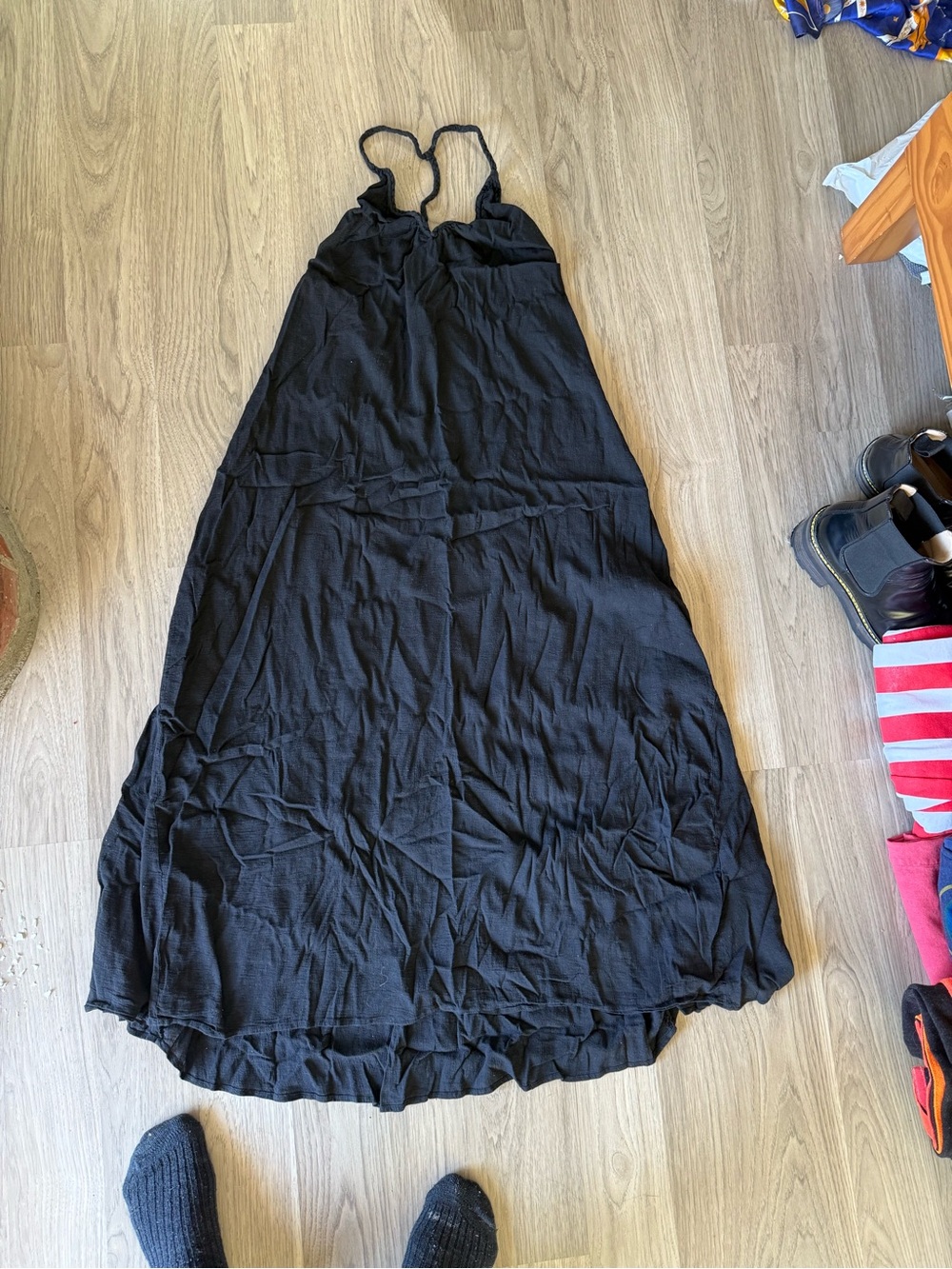 Black Women's Halter Maxi Dress
